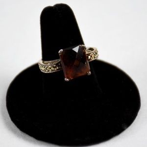 Just in- marquisate and smoke topaz ring